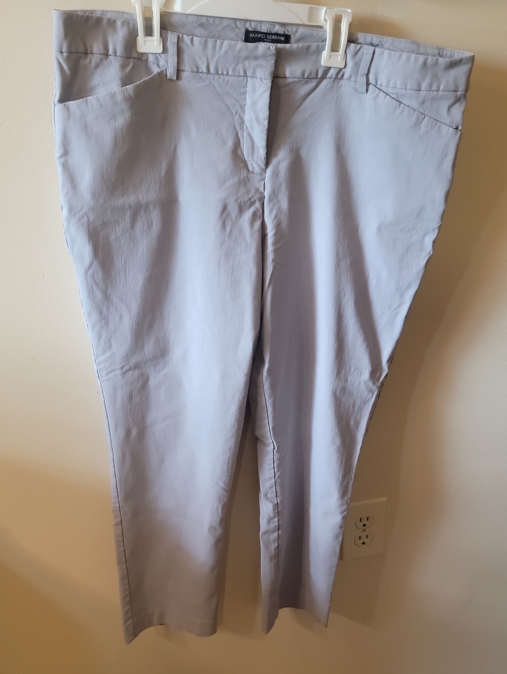 Mario Serrani Light Gray Women's Trousers